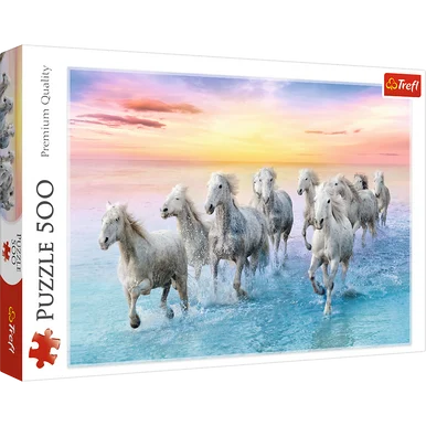 Trefl 37289 Galloping White Horses 500 Piece Jigsaw Puzzle - Trefl USA