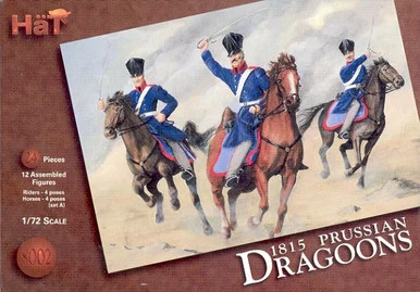 HaT Industrie 8002 Prussian Dragoons 1/72 Scale Model Kit - Hat Industries