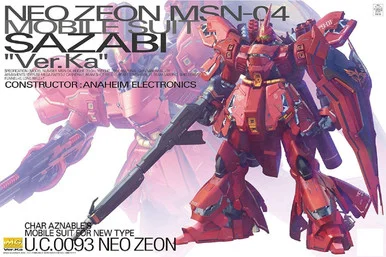 Bandai 5055457 Neo Zeon Msn-04 Mobile Suit SaZabi Ver.Ka MG 1/100 Scale Model Kit