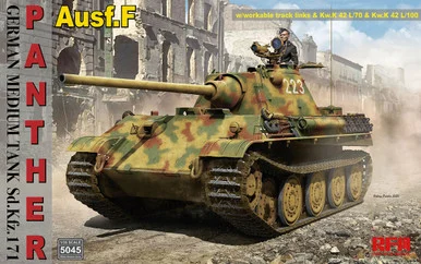 Rye FIeld Models 5045 Panther Ausf.F w/workable track 1/35 - RyeField Models