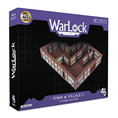 Wizkids 16511 WarLock Tiles: Town & Village II - Full Height Plaster Walls