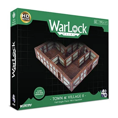 Wizkids 16515 WarLock Tiles: Town & Village II - Full Height Plaster Walls Expansion