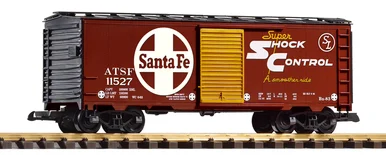 PIKO 38926 G Steel Boxcar Santa Fe #11527