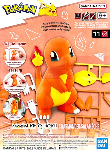 Bandai 2617946 Pokemon #11 Charmander / Salameche Model Kit Quick!