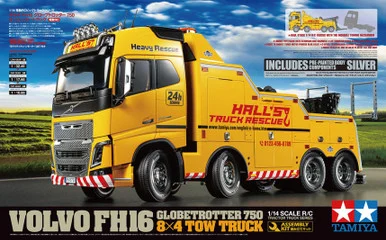 [PREORDER] 1/14 RC Volvo FH16 Tow Truck Silver - Tamiya - TAM