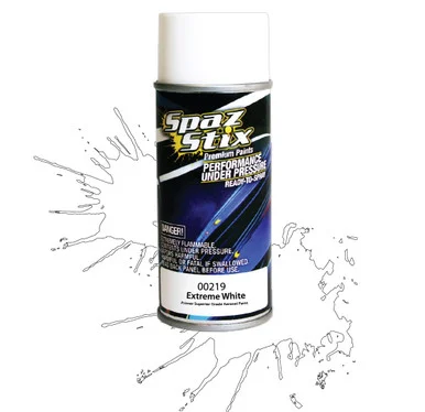 Spaz Stix 00219 Extreme White/ Primer Spr Grade Aerosol Paint 3.5oz