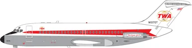 TRANS WORLD AIRLINES DC-9-15 Reg: N1070T V1-400008 Scale 1:400