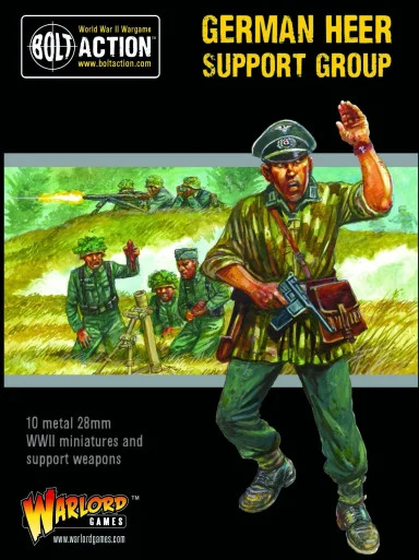 Bolt Action: Germans - German Heer Support Group (HQ, Mortar & MMG)