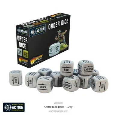 Bolt Action: Accessories - Orders Dice pack - Grey