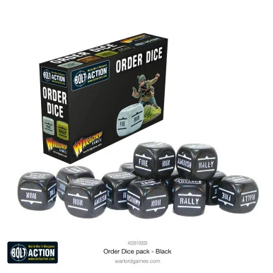 Bolt Action: Accessories - Orders Dice pack - Black
