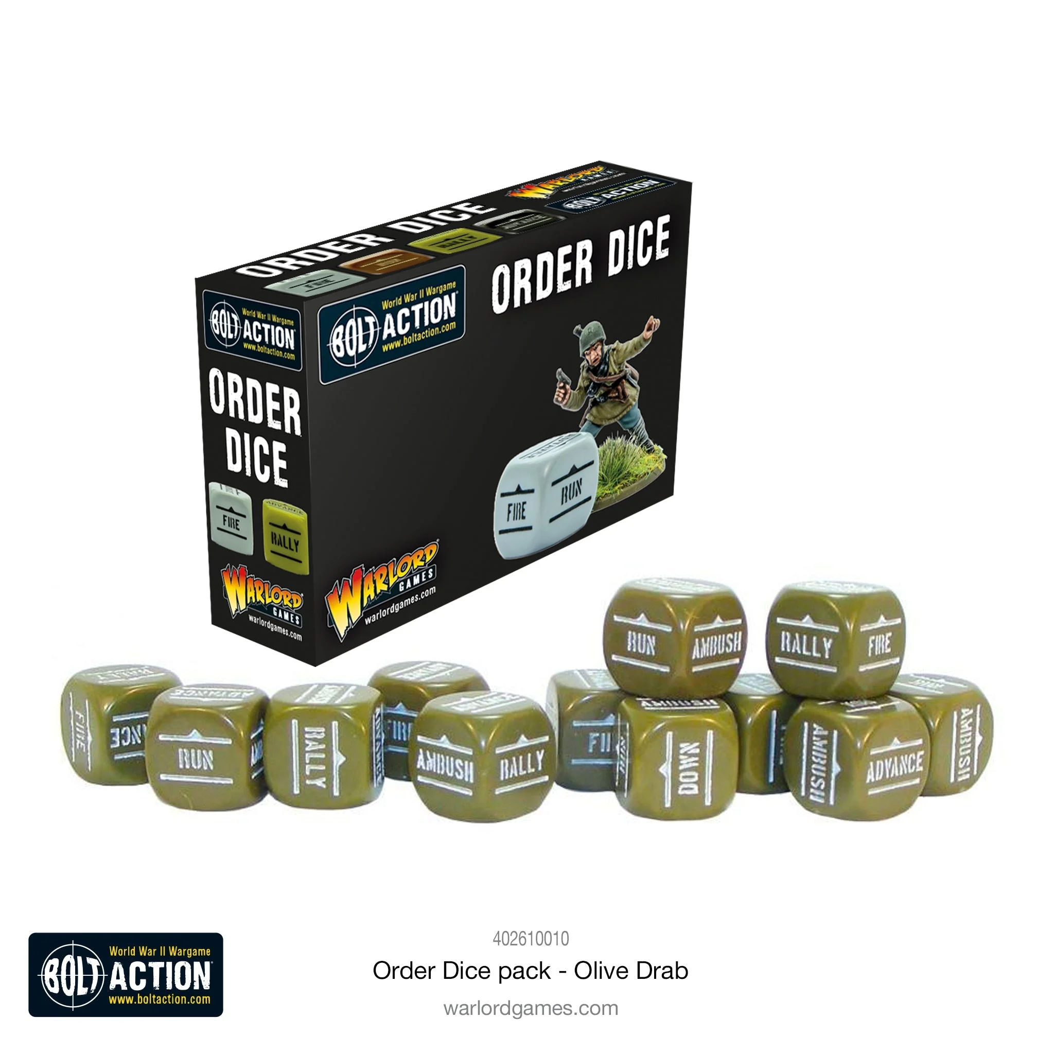 Bolt Action Oder Dice (Olive Drab) - Warlord Games