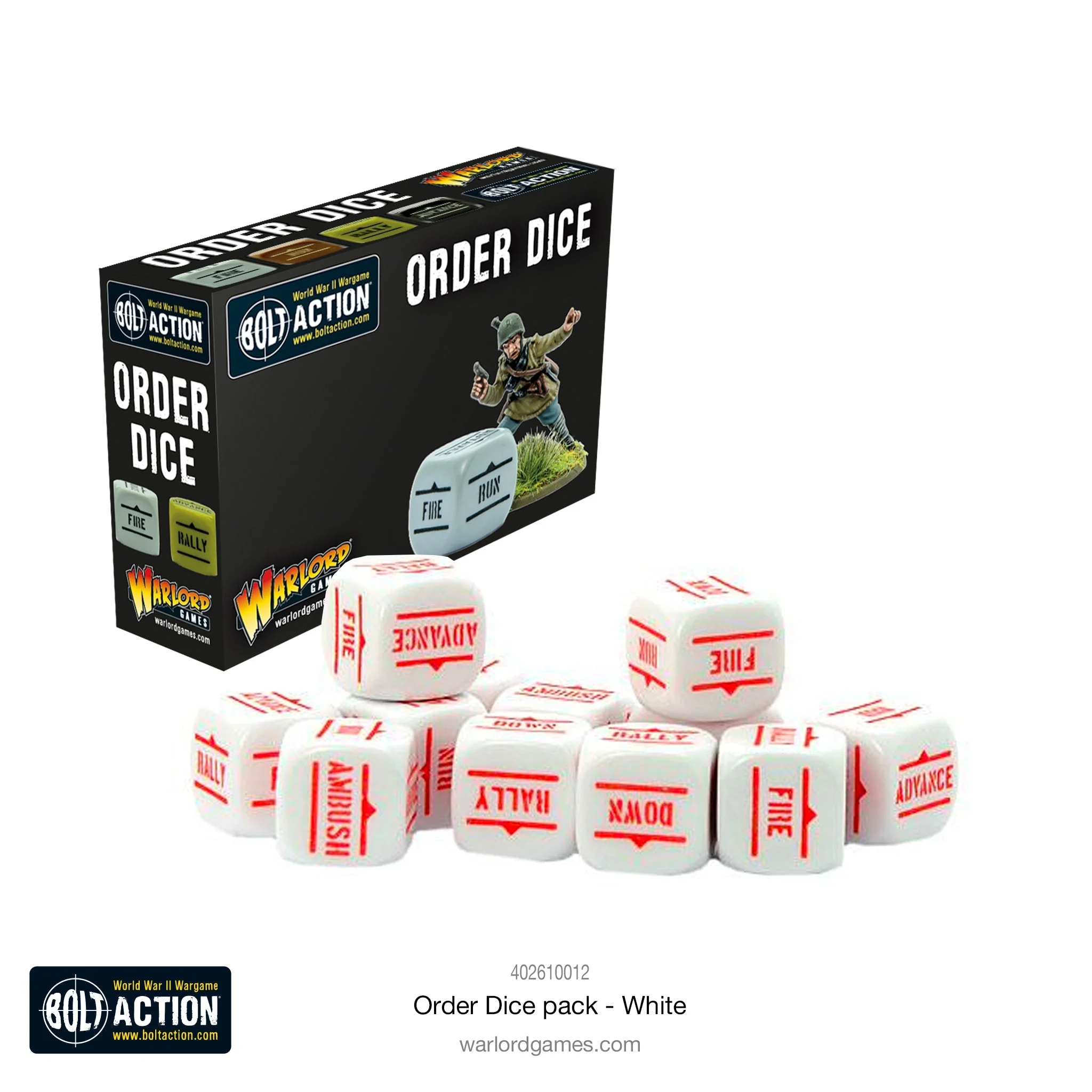 Bolt Action Oder Dice (White) - Warlord Games