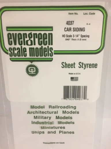 4037 - FREIGHT CAR SIDING .040" HO