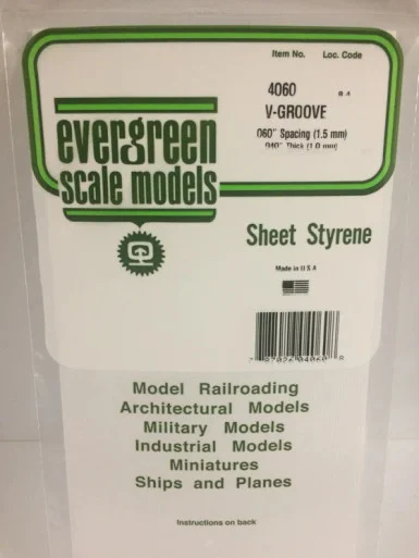 4060 - V-GROOVE STYRENE PLASTIC .060"