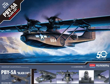 Academy Models 12487 PBY-5A Catalina Black Cat 1/72 Scale Model Kit