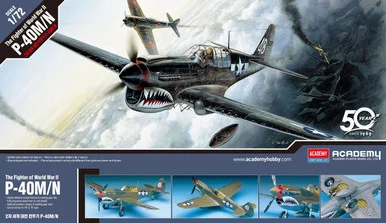 Academy Models 12465 P-40M/N Warhawk Fighter 1/72 Scale Model Kit