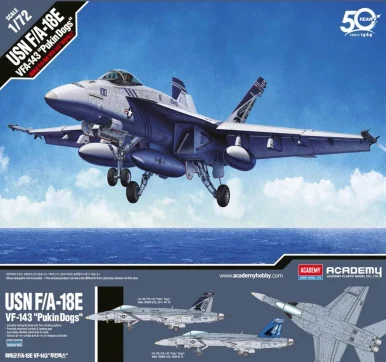 Academy Models 12547 F/A-18E VFA-143 Pukin Dogs 1/72 Scale Model Kit