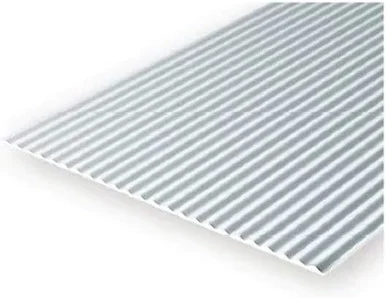 Evergreen Scale Models 4528 Corrugated Metal Siding, .040 x 6 x 12 Sheet, .080 Spacing (1 Piece)