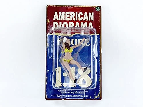 Stephanie Bikini Car Wash Girl Figurine for 1/18 Scale Models by American Diorama