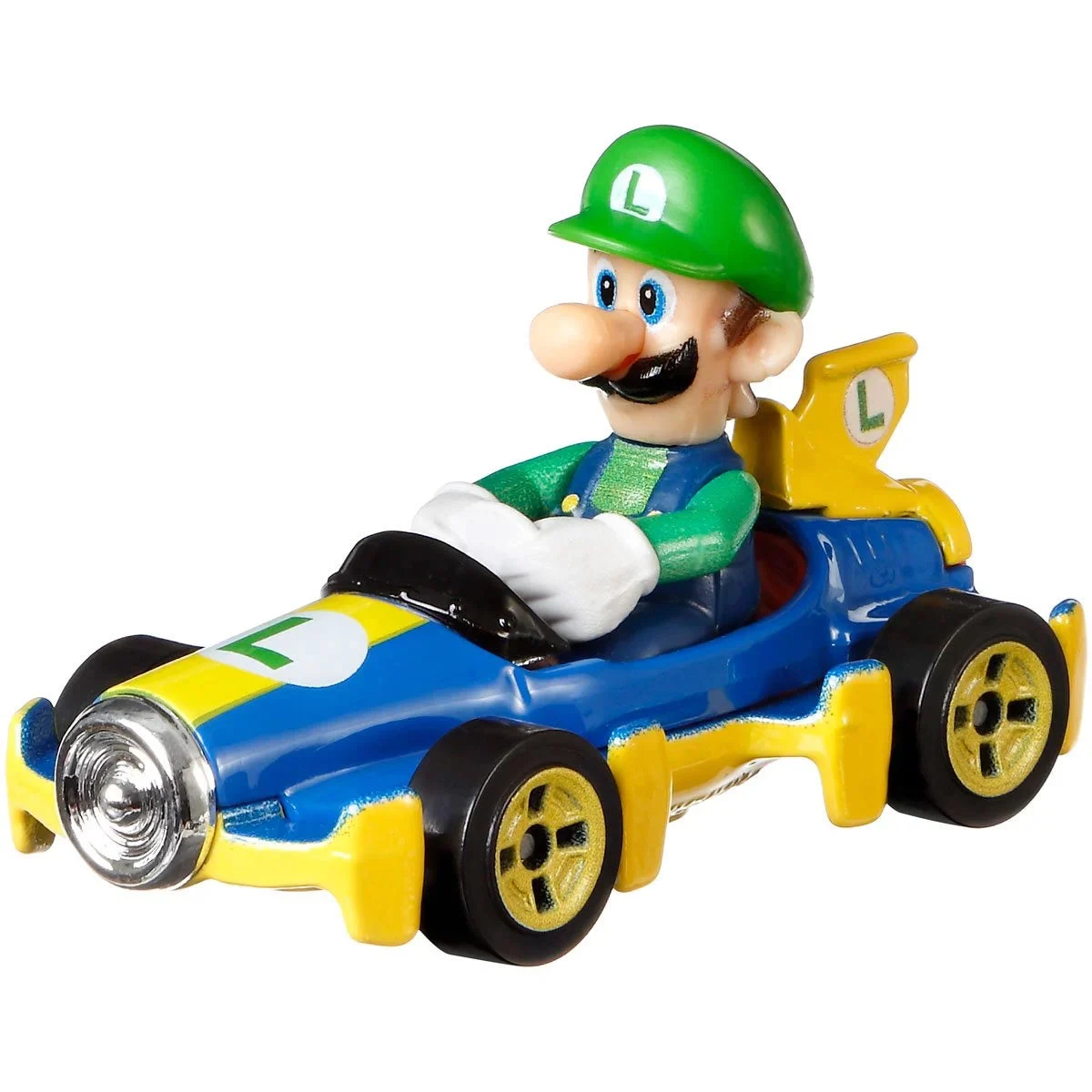 Hot Wheels Mario Kart – Luigi Mach 8 1/64 Scale Diecast Car - Mattel