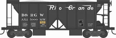 Bowser 43106 HO 70 Ton 2 Bay Ballast Car w/ Side Chutes Hopper Denver & Rio Grande #25009 RTR - Bowser Manufacturing