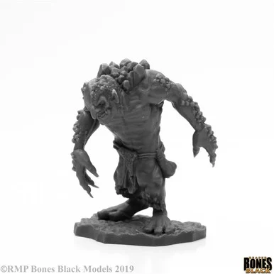 Reaper Miniatures 44002 Reaper Bones Black: Rock Troll 25mm Figures