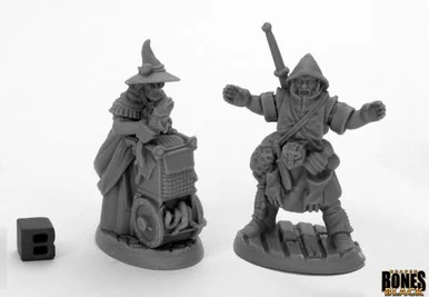 Reaper Miniatures 44035 Dreadmere Townsfolk: Fishmongers (2) 25mm Figures - Reaper Bones