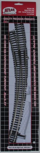 Atlas Model Railroad 287 HO Code 100 Curved Left Hand Turnout