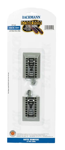 Bachmann 44591 HO EZ Track Nickel Silver Hayes Bumper (2 Pack)