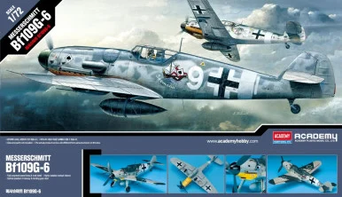 Academy Models 12467 Messerschmitt Bf109G-6 Fighter 1/72 Scale Model Kit Scale Model
