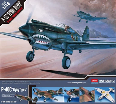 Academy Models 12280 P-40C Tomahawk Flying Tigers 1/48 Scale Model Kit