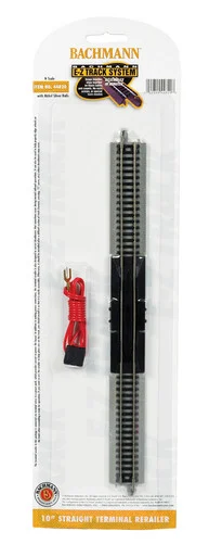 Bachmann 44820 N Nickel Silver EZ 10" Straight Terminal Rerailer Track Section