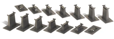 Bachmann 44871 16 PC. E-Z TRACK GRADUATED PIER SET
