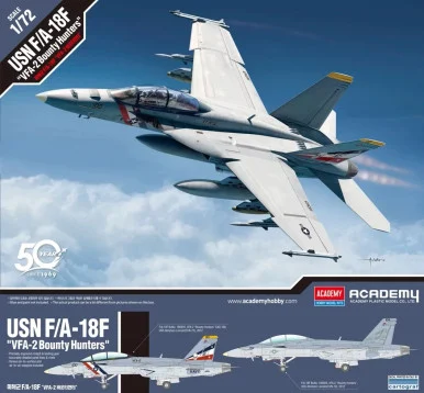 Academy Models 12567 USN F/A-18F VFA-2 Bounty Hunters 1/72 Scale Model Kit