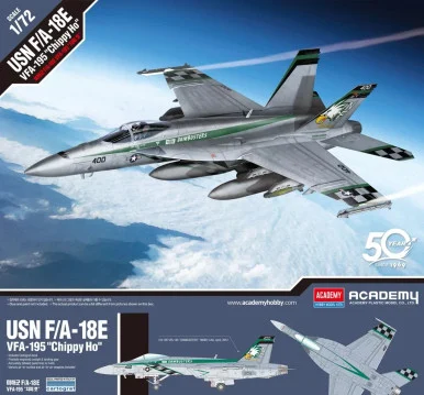 Academy Models 12565 USN F/A-18E VFA-195 Chippy Ho 1/72 Scale Model Kit