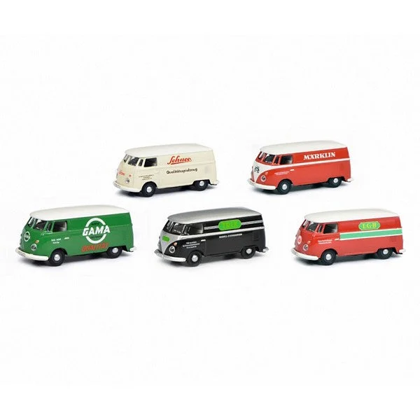 Volkswagen Type 2 T1c Bus MHI Set of 5, 1:87 (HO) Scale Diecast Models - Schuco