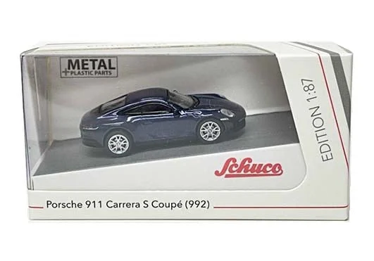 Porsche 911 (992) Carrera S (Metallic Blue) 1:87 (HO) Scale Diecast Model - Schuco