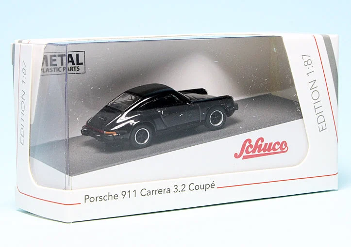 Porsche 911 Carrera 3.2 (Black) 1:87 (HO) Scale Diecast Model - Schuco