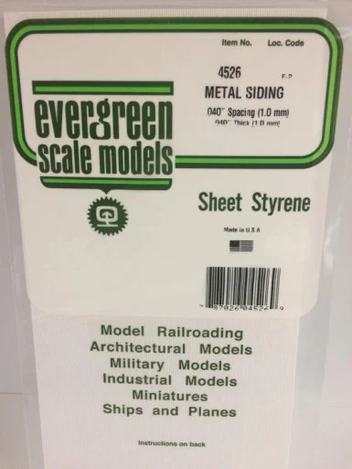 4526 - METAL SIDING STYRENE PLASTIC .040"