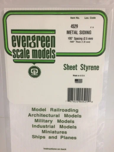 4529 - METAL SIDING STYRENE PLASTIC .100"