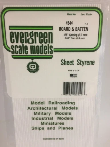 4544 - BOARD & BATTEN STYRENE PLASTIC .125"
