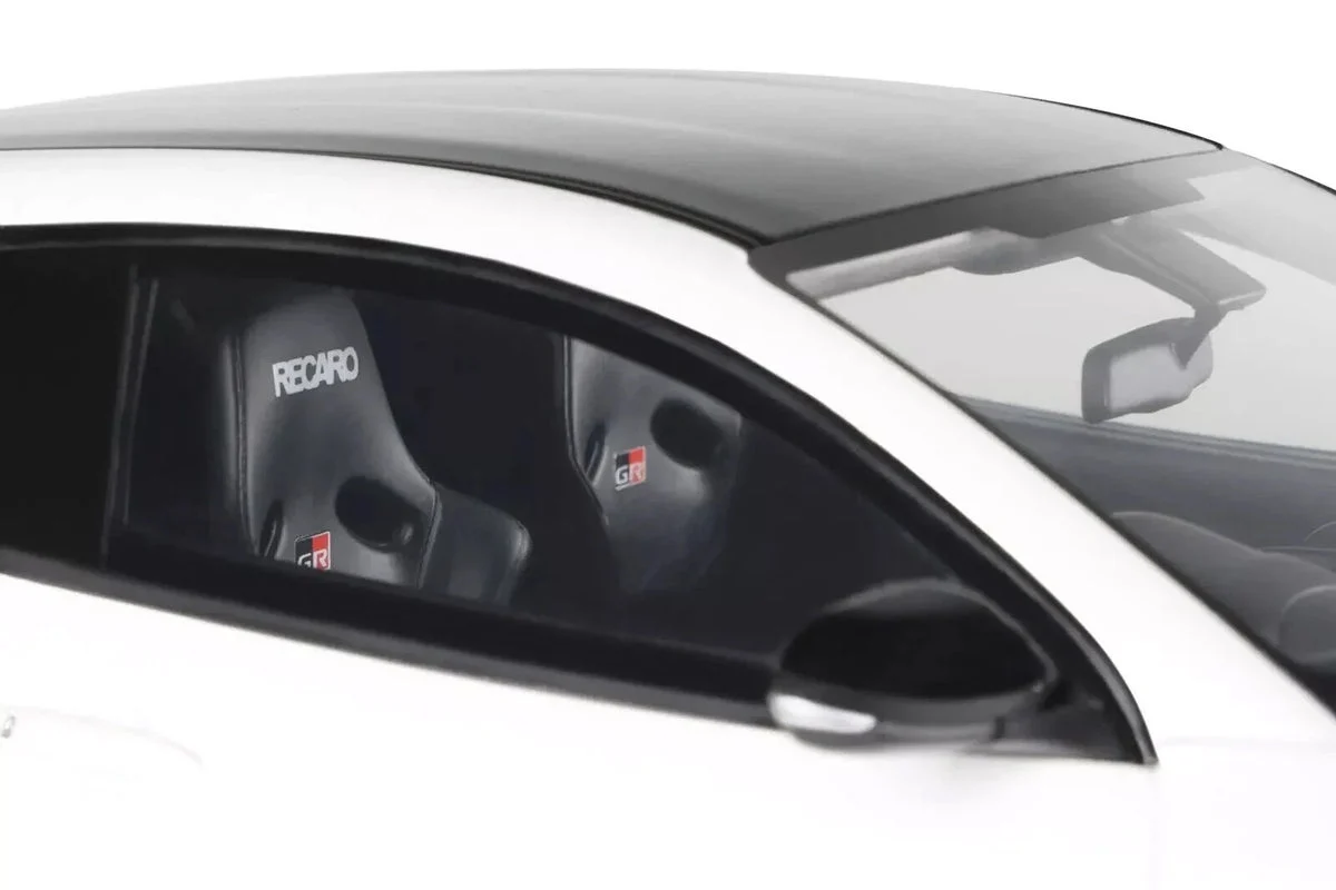 2022 Toyota GRMN Yaris RHD (Right Hand Drive) Platinum White Pearl with Black Hood and Top Limited Edition to 999 pieces Worldwide 1/18 Model Car by Otto Mobile