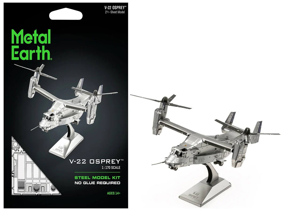 455587_69f0cfb48df1a8.53503874_1200x900.webp Model Kit Bell Boeing V-22 Osprey Aircraft "United States Military" (Challenging Difficulty) Steel Model by Metal Earth