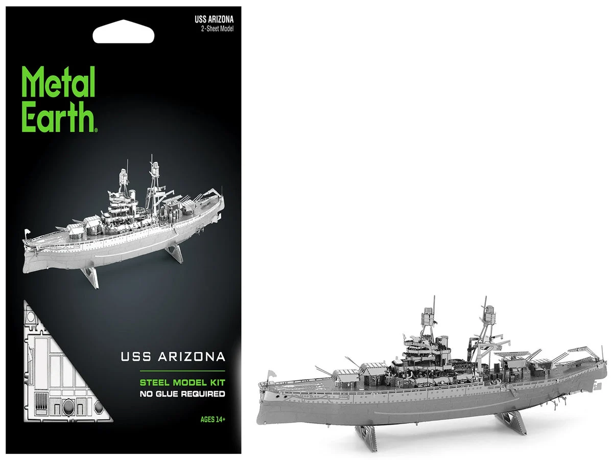 455587_69f0cfd7811dd7.63383588_1200x900.webp Model Kit USS Arizona Battleship (Challenging Difficulty) Steel Model by Metal Earth