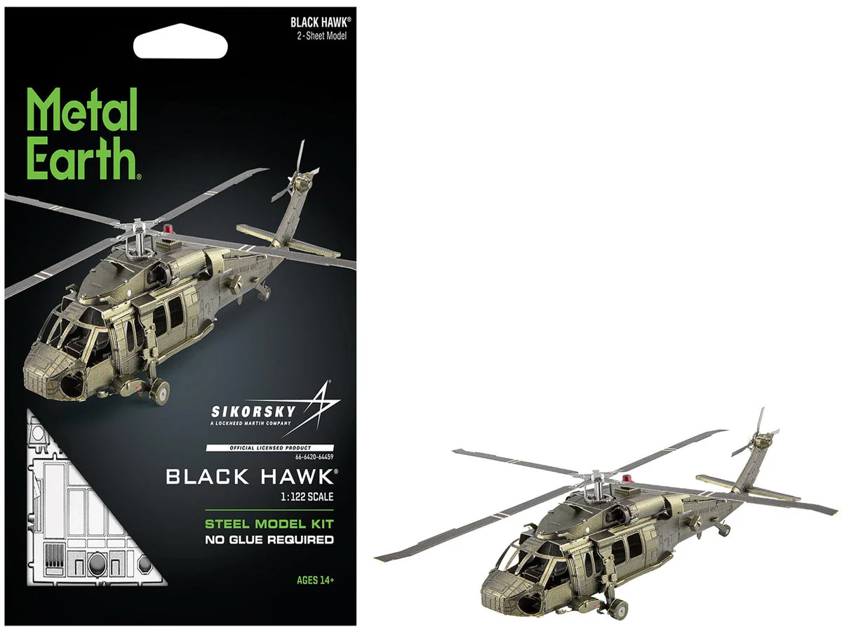 455587_69f0d008df6fb1.95096102_1200x900.webp Model Kit Sikorsky Black Hawk Helicopter "United States Army" (Moderate Difficulty) Steel Model by Metal Earth