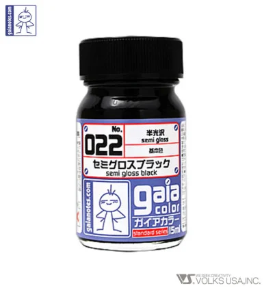 Gaia Base Color 022 Semi-Gloss Black - 15ml