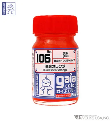 Gaia Fluorescence Color 106 Fluorescent Orange - 15ml
