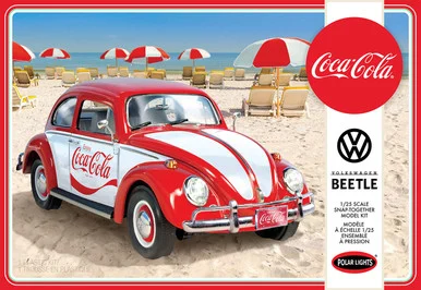 Polar Lights 960 Volkswagen Beetle Coca-Cola 1/25 Scale Snap Model Kit