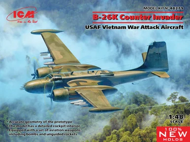 1/48 B-26K Counter Invader - USAF Vietnam War Attack Aircraft - 48279
