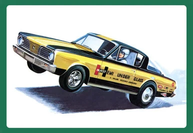 AMT 1153 1966 Plymouth Barracuda Hemi Under Glass 1/25 Scale Model Kit